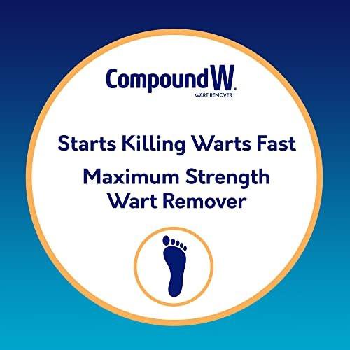 Compound W Maximum Strength One Step Plantar Warzen Pflaster mit Salicylsäure, selbstklebend, gepolstert und wasserdicht, 20 Stück