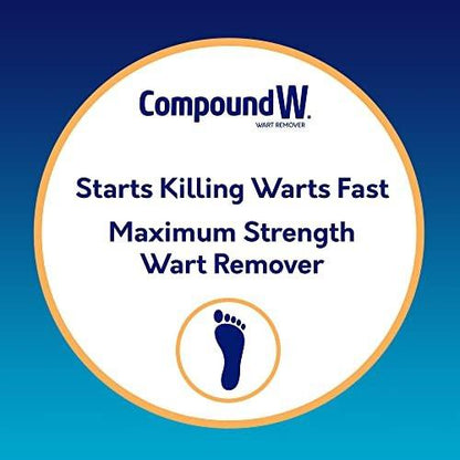 Compound W Maximum Strength One Step Plantar Warzen Pflaster mit Salicylsäure, selbstklebend, gepolstert und wasserdicht, 20 Stück