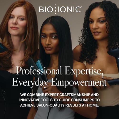 Bio Ionic GoldPro 1" Lockenstab – Blau, Feuchtigkeitswärmetechnologie & 24K Gold MX, Keramik-Langlauflauf mit einstellbarer Hitze, vielseitiger Haarcurl für langanhaltende Locken