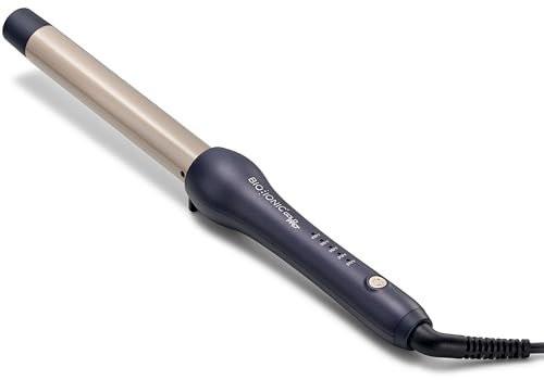 Bio Ionic GoldPro 1" Lockenstab – Blau, Feuchtigkeitswärmetechnologie & 24K Gold MX, Keramik-Langlauflauf mit einstellbarer Hitze, vielseitiger Haarcurl für langanhaltende Locken