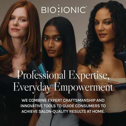 Bio Ionic GoldPro 1" Lockenstab – Blau, Feuchtigkeitswärmetechnologie & 24K Gold MX, Keramik-Langlauflauf mit einstellbarer Hitze, vielseitiger Haarcurl für langanhaltende Locken