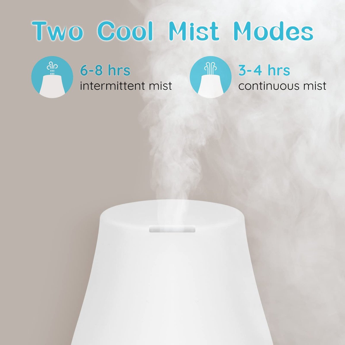 Homeweeks Duftdiffuser 100 ml – Bunter ätherischer Öl-Diffuser mit einstellbarem Nebelmodus, automatischer Abschaltung für Schlafzimmer/Büro/Reise (100 ml, 1er-Pack)