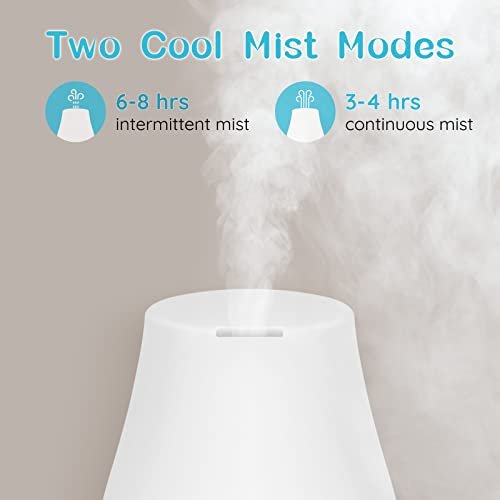 Homeweeks Duftdiffuser 100 ml – Bunter ätherischer Öl-Diffuser mit einstellbarem Nebelmodus, automatischer Abschaltung für Schlafzimmer/Büro/Reise (100 ml, 1er-Pack)