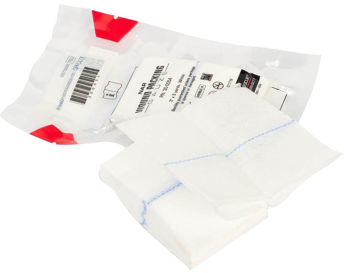 North American Rescue Wundpackungsgaze (Z-gefaltet) - sterile Notfallbandage zur Blutstillung, 3 Zoll x 5 Yards