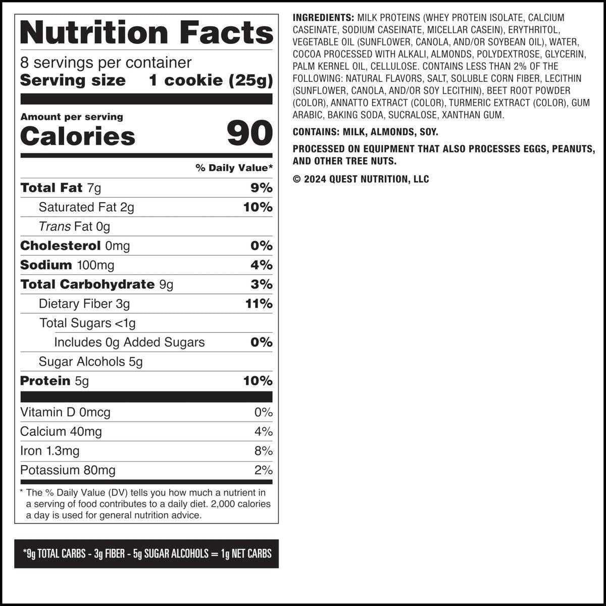 Quest Nutrition Frosted Protein Cookies, Schokoladenkuchen, <1g Zucker, 5g Protein, 1g Netto-Kohlenhydrate, glutenfrei, 8 Kekse