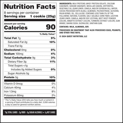 Quest Nutrition Frosted Protein Cookies, Schokoladenkuchen, <1g Zucker, 5g Protein, 1g Netto-Kohlenhydrate, glutenfrei, 8 Kekse