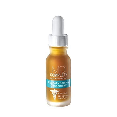 MD Complete Retinol Vitamin C Konzentrat Serum | Hochwirksames Anti-Aging Vitamin C Serum mit Retinol, Vitamin C & E, Omega 3-6 & 9, Fruchtsamenextrakten 0,5 fl oz
