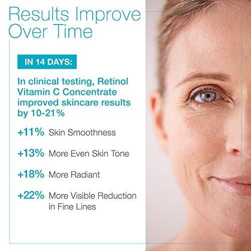 MD Complete Retinol Vitamin C Konzentrat Serum | Hochwirksames Anti-Aging Vitamin C Serum mit Retinol, Vitamin C & E, Omega 3-6 & 9, Fruchtsamenextrakten 0,5 fl oz