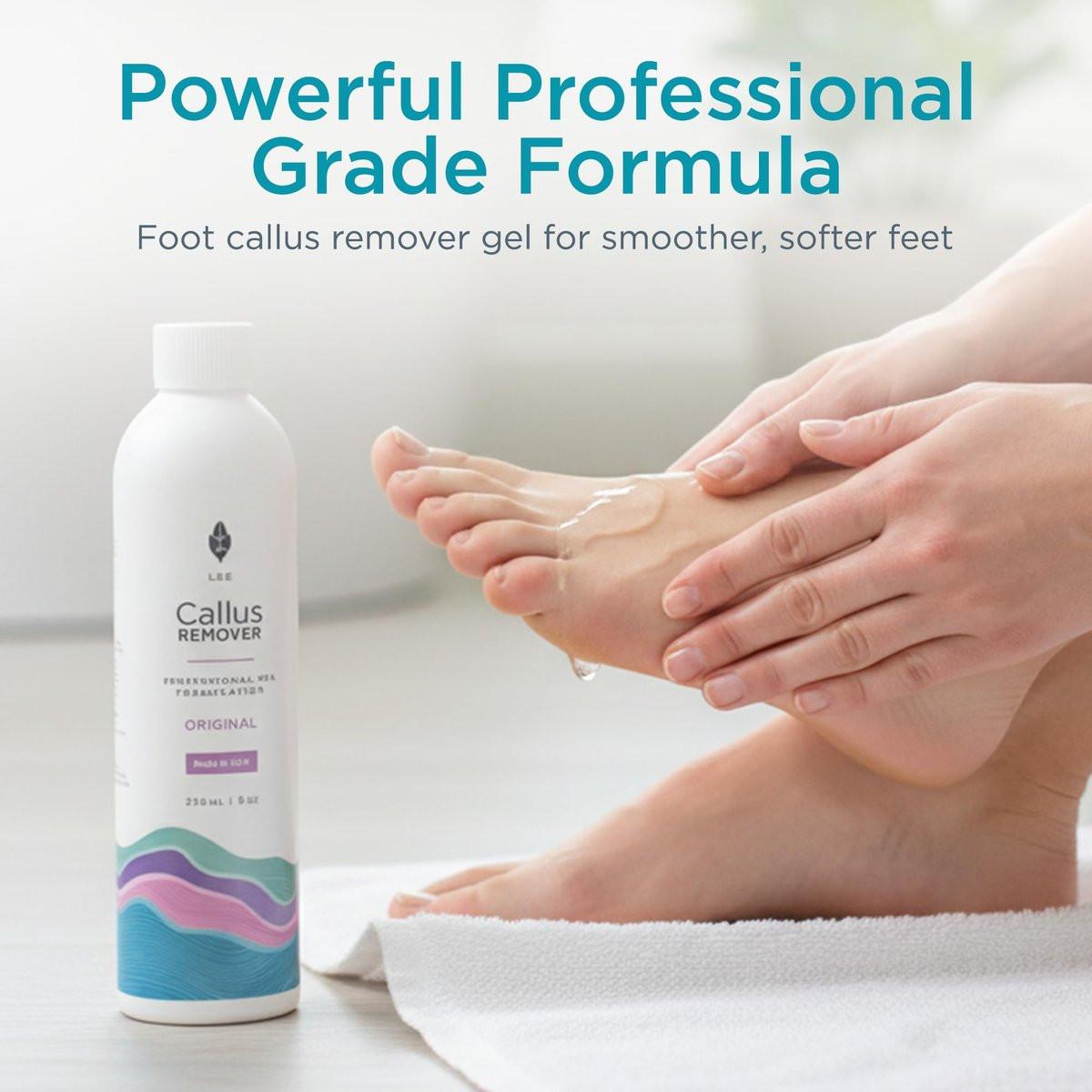 Lee Beauty Professional Gel Callus Entferner für Füße 237ml - Original schnell wirkende Formel, extra stark gegen rissige Fersen & abgestorbene Haut (1er-Pack)