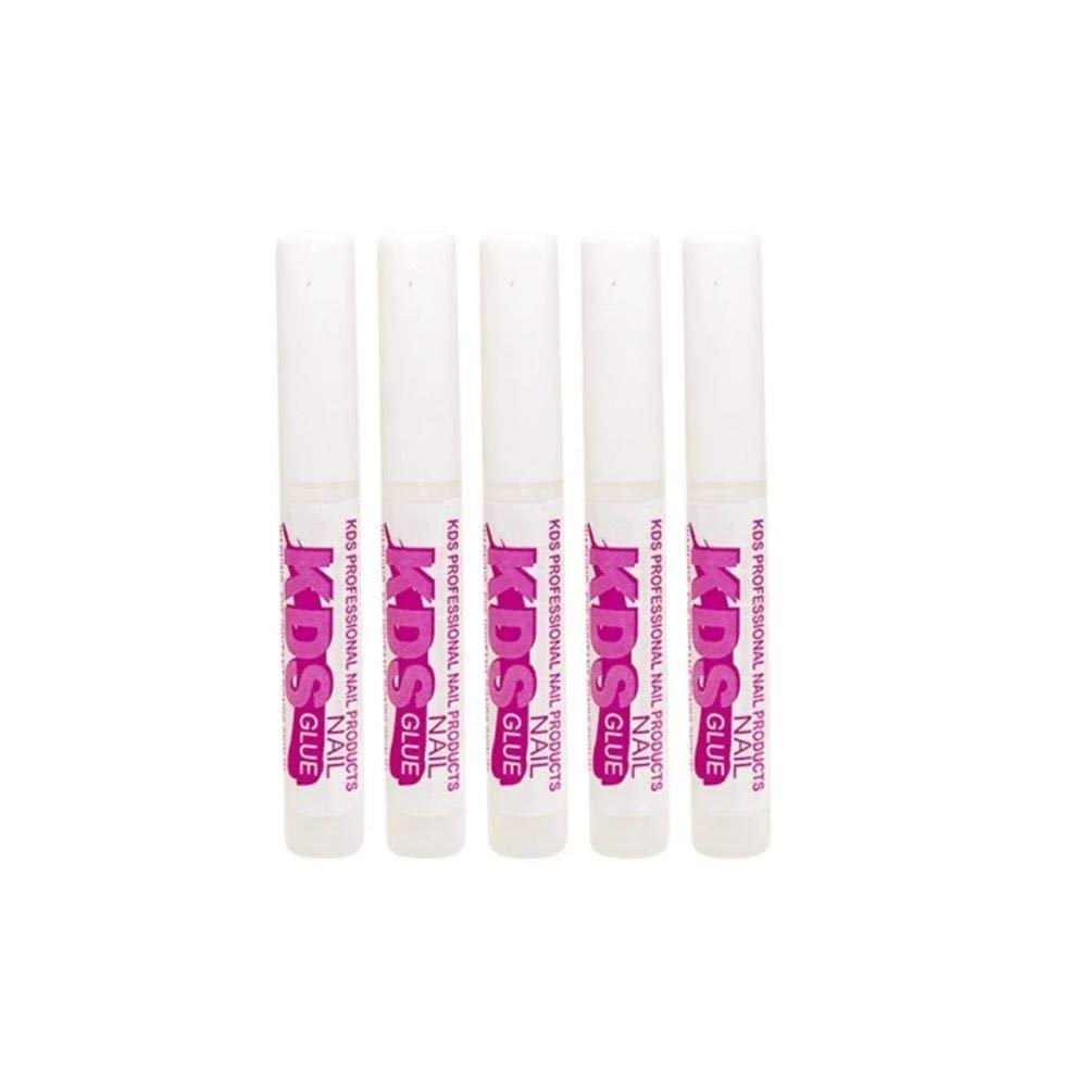 5er-Pack KDS Nagelkleber Super Bond – Acryl-Nagelspitzen Kleber, 0,07 oz pro Flasche