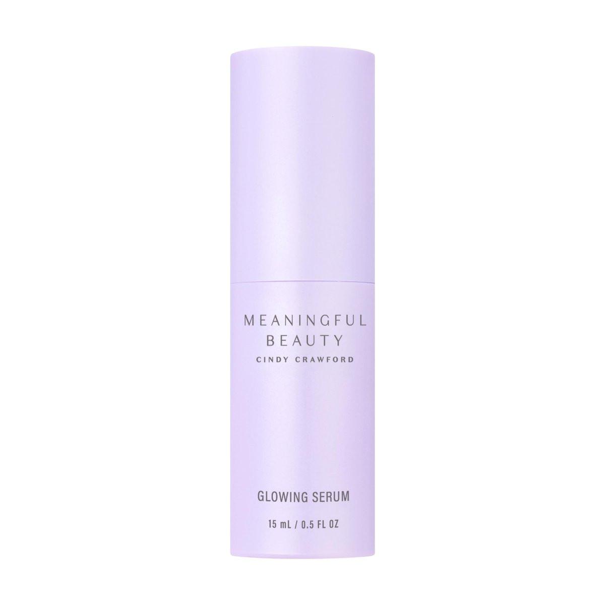 Meaningful Beauty Glowing Serum – Leichte, feuchtigkeitsspendende Gesichtspflege mit Melonenblatt-Stammzellentechnologie und Vitamin C, Anti-Aging-Formel, 0,5 oz