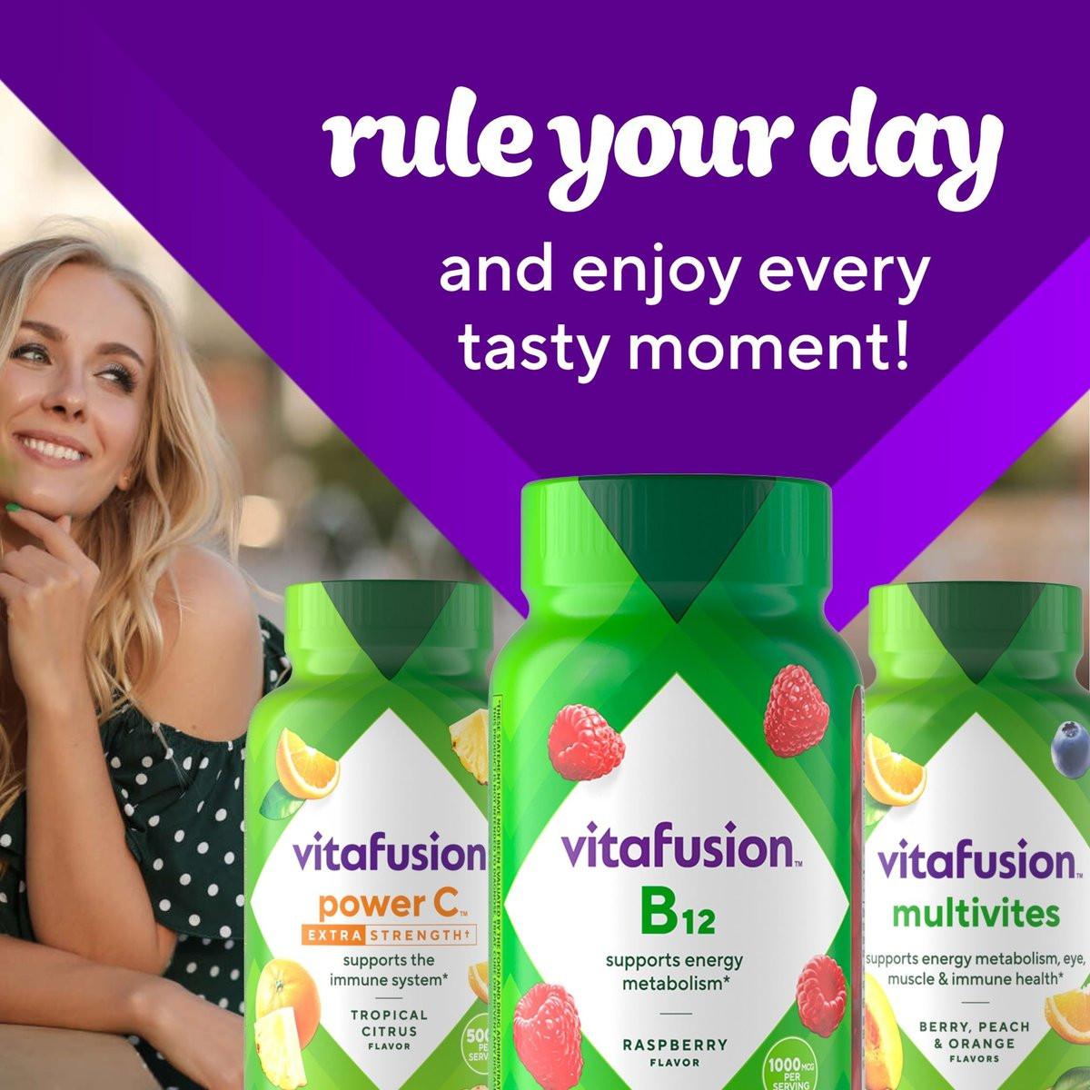 Vitafusion Vitamin B12 Gummis | 1000 mcg | 60 Gummis für Erwachsene | Himbeergeschmack | Glutenfrei