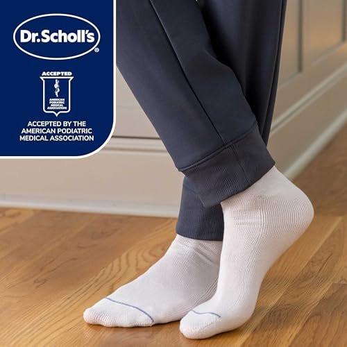 Dr. Scholl's Herren Diabetes- und Durchblutungsstrümpfe, Weiß, Größe 13-15 (4 Paar)