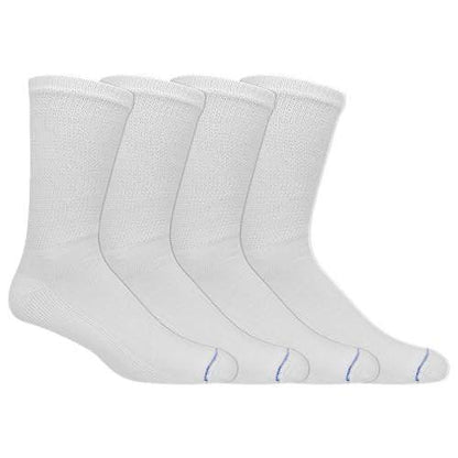 Dr. Scholl's Herren Diabetes- und Durchblutungsstrümpfe, Weiß, Größe 13-15 (4 Paar)