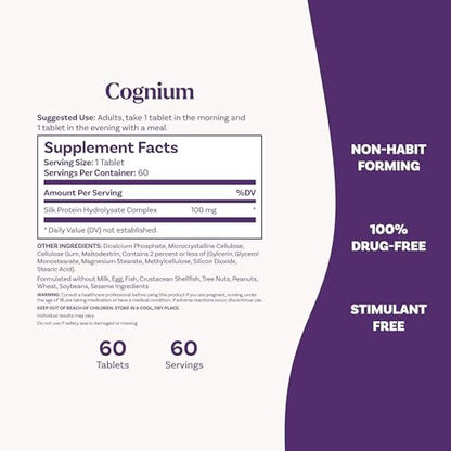 Natrol Cognium Gedächtnis & Gehirn Unterstützung – 60 Tabletten, 30-Tage-Vorrat