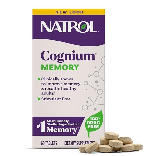 Natrol Cognium Gedächtnis & Gehirn Unterstützung – 60 Tabletten, 30-Tage-Vorrat