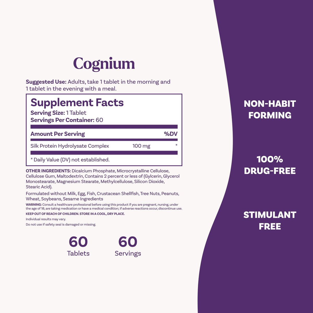 Natrol Cognium Gedächtnis & Gehirn Unterstützung – 60 Tabletten, 30-Tage-Vorrat