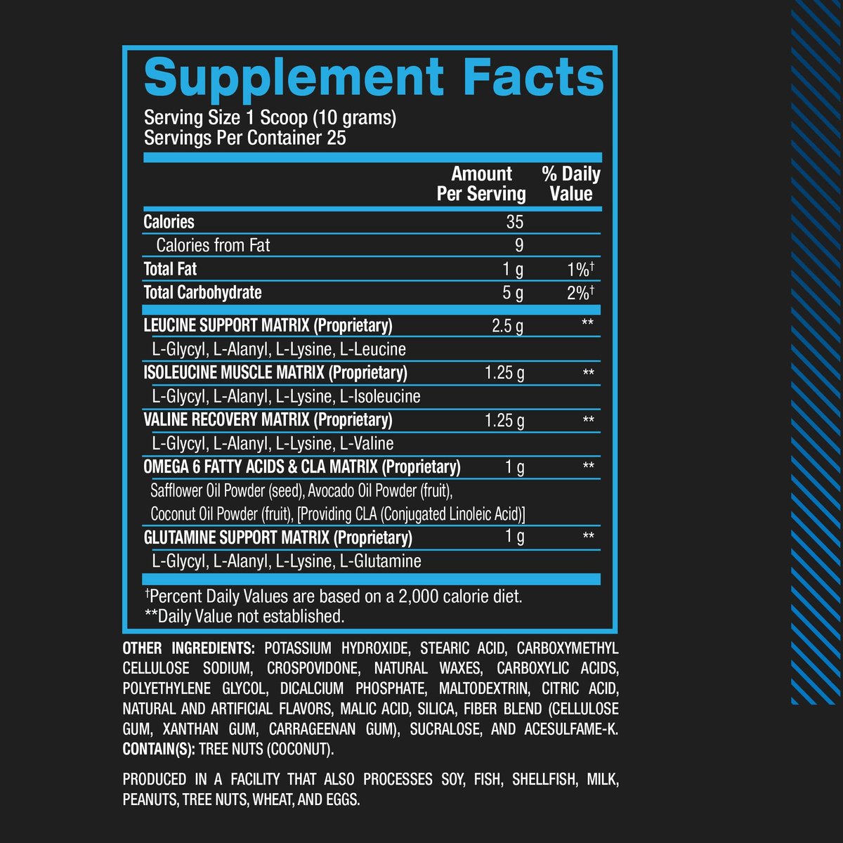 BPI Sports Best Aminos – BCAA Pulver nach dem Training & Glutamin Erholungsgetränk mit verzweigtkettigen Aminosäuren für Hydratation & Erholung, für Männer & Frauen – Arctic Ice – 25 Portionen