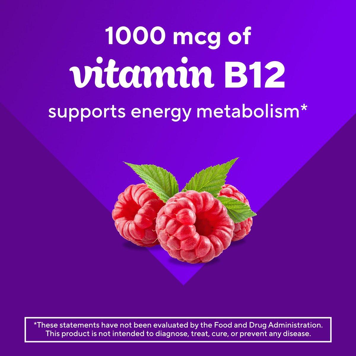 Vitafusion Vitamin B12 Gummis | 1000 mcg | 140 Erwachsene Gummivitamine | Für Frauen & Männer | Himbeergeschmack | Gluten- und laktosefrei