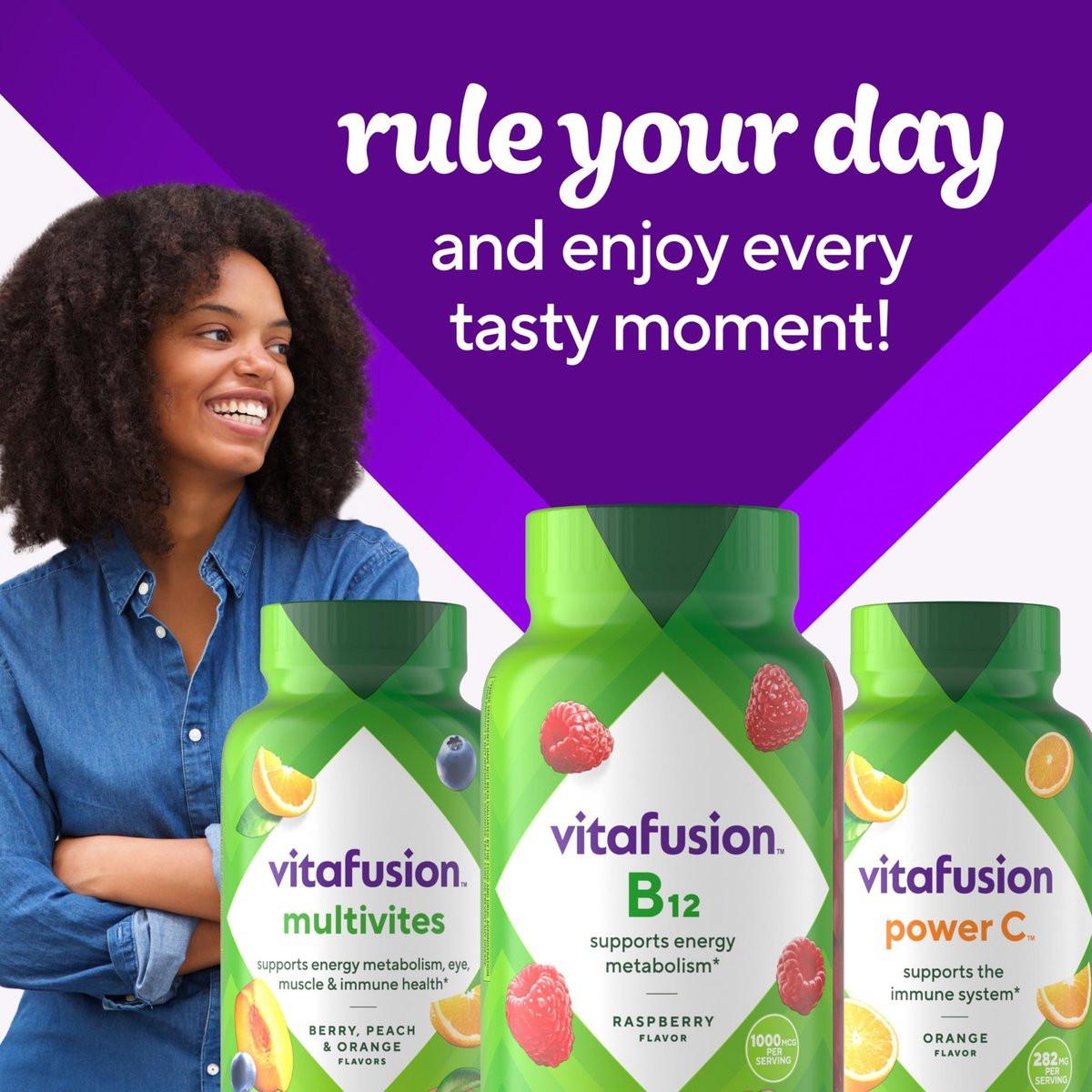Vitafusion Vitamin B12 Gummis | 1000 mcg | 140 Erwachsene Gummivitamine | Für Frauen & Männer | Himbeergeschmack | Gluten- und laktosefrei