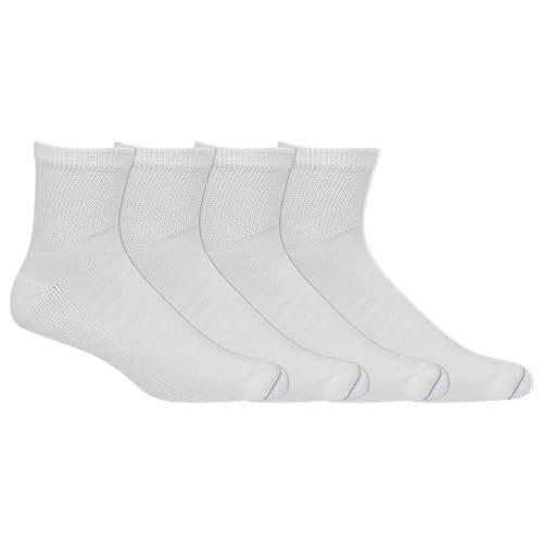 Dr. Scholl's Herren Diabetes & Kreislauf-Socken – 4 Paar, Weiß, 7-12 US, nicht einschnürend, bequem & feuchtigkeitsregulierend