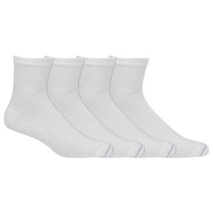 Dr. Scholl's Herren Diabetes & Kreislauf-Socken – 4 Paar, Weiß, 7-12 US, nicht einschnürend, bequem & feuchtigkeitsregulierend