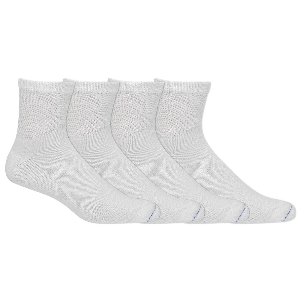 Dr. Scholl's Herren Diabetiker & Kreislauf Non-Binding Knöchelsocken, 4er-Pack, Weiß, Schuhgröße 13-15