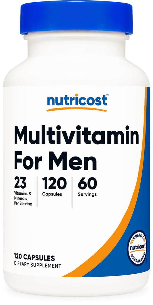 Nutricost Multivitamin für Männer – 120 Kapseln Vitamine und Mineralstoffe für den gesunden Mann