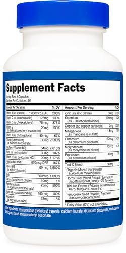 Nutricost Multivitamin für Männer – 120 Kapseln Vitamine und Mineralstoffe für den gesunden Mann