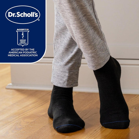 Dr. Scholl's Herren Diabetes & Kreislauf-Freizeitsocke, Schwarz, 7-12 US (4 Paar)