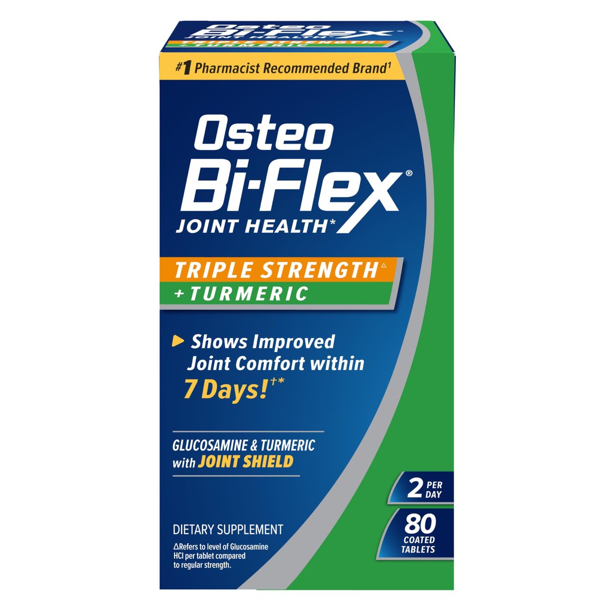 Osteo Bi-Flex Dreifach-Stärke Glucosamin Komplex mit Kurkuma-Extrakt – 80 Tabletten für Gelenkfunktion und antioxidative Kraft