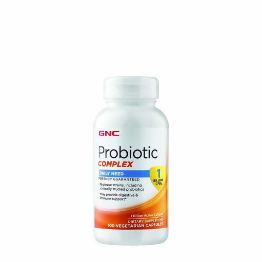 GNC Probiotic Complex – Tägliche Verdauungs- und Immununterstützung, 1 Milliarde KBE, 100 vegetarische Kapseln, 100 Portionen