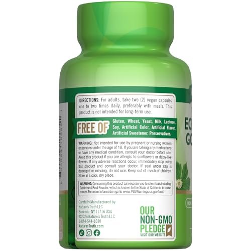 Nature's Truth Echinacea Goldenseal Kapseln | 100 Stück | Veganes, Nicht-GVO & Glutenfreies Nahrungsergänzungsmittel | Kräuterunterstützungskomplex