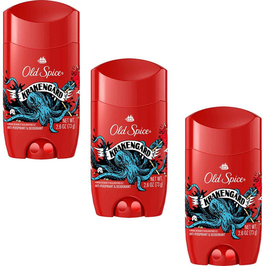 Old Spice Wild Collection Antiperspirant & Deodorant Krakengard – 3er-Pack (je 2,6 Unzen)