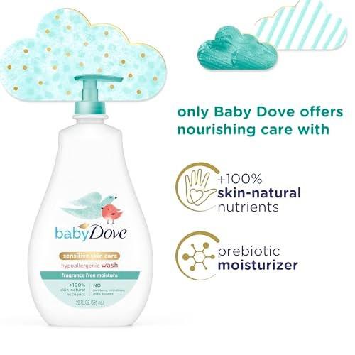Baby Dove Sensitive Skin Care Baby Wash – Duftfrei, hypoallergen, 591 ml