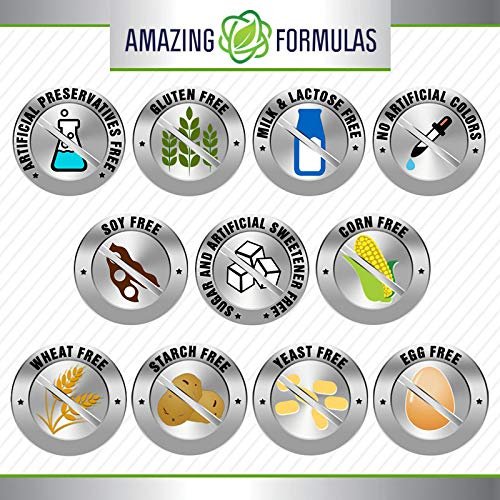Amazing Formulas Riboflavin 400mg – 120 Kapseln – Nahrungsergänzungsmittel – Non-GMO, Glutenfrei, Hergestellt in USA