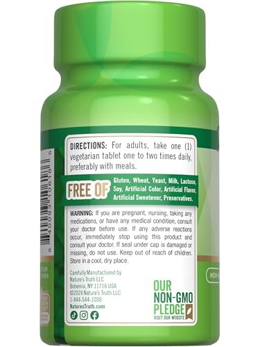 Nature's Truth Vitamin D3 400 IE (10 µg) | 100 Tabletten | Vegetarisch, Nicht-GVO & Glutenfrei