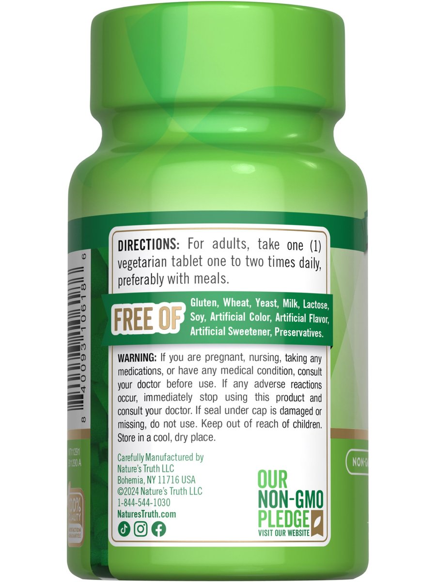 Nature's Truth Vitamin D3 400 IE (10 µg) | 100 Tabletten | Vegetarisch, Nicht-GVO & Glutenfrei