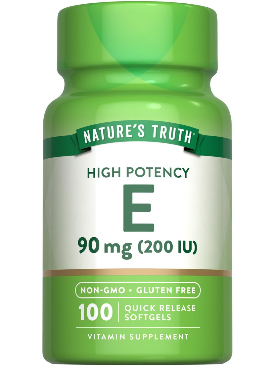 Nature's Truth Vitamin E Softgels | 200 IE | 100 Softgels | Nicht-GVO & Glutenfrei