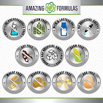 Amazing Formulas Calcium Magnesium Zink D3 - 300 Tabletten pro Flasche Nahrungsergänzungsmittel (Calcium 1000mg - Magnesium 400mg - Zink 25mg plus Vitamin D3 600 IE - pro Portion von 3 Tabletten)
