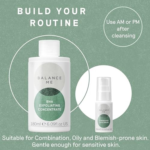 Balance Me Hautpflege-Serum für unreine Haut, natürliche Aknebehandlung, nicht austrocknendes Spot-Serum & Pickelcreme für fettige, Mischhaut & empfindliche Haut (1 x 15 ml)