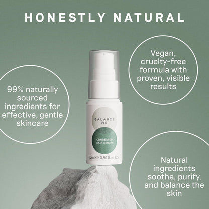 Balance Me Hautpflege-Serum für unreine Haut, natürliche Aknebehandlung, nicht austrocknendes Spot-Serum & Pickelcreme für fettige, Mischhaut & empfindliche Haut (1 x 15 ml)