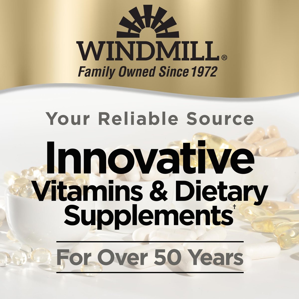 Windmill Natürliche Vitamine Magnesiumcitrat 400 mg – Immunsystem Unterstützung, Unterstützt ein gesundes Herz, 60 Kapseln, 30 Portionen