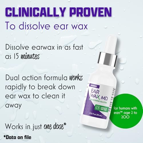 Earwax MD Ohrenschmalz-Auflösende Tropfen – Sanfte & sichere Ohrenreinigung, klinisch erwiesen, 15 ml