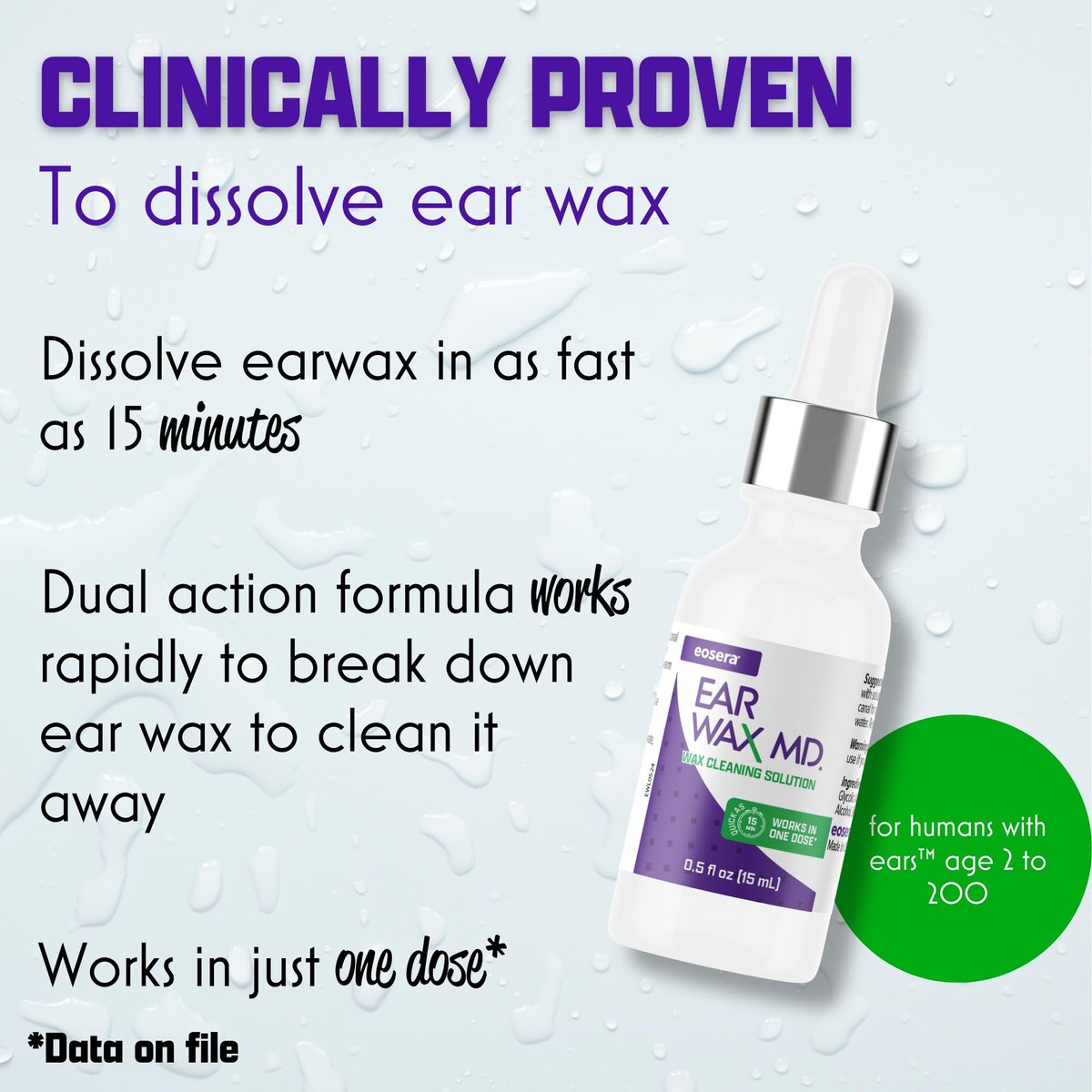 Earwax MD Ohrenschmalz-Auflösende Tropfen – Sanfte & sichere Ohrenreinigung, klinisch erwiesen, 15 ml