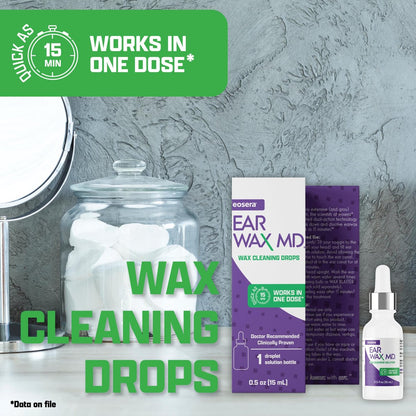 Earwax MD Ohrenschmalz-Auflösende Tropfen – Sanfte & sichere Ohrenreinigung, klinisch erwiesen, 15 ml