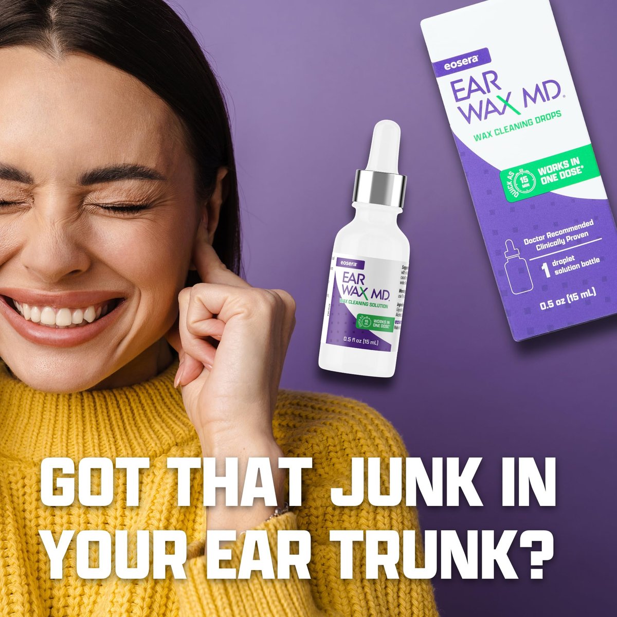 Earwax MD Ohrenschmalz-Auflösende Tropfen – Sanfte & sichere Ohrenreinigung, klinisch erwiesen, 15 ml