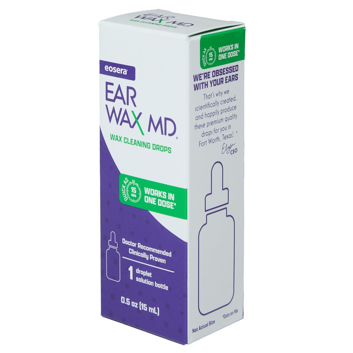Earwax MD Ohrenschmalz-Auflösende Tropfen – Sanfte & sichere Ohrenreinigung, klinisch erwiesen, 15 ml