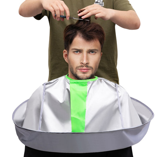 Woniutch Haarschneide-Umhang für Erwachsene – Friseurumhang für Zuhause und Salon – Hält Haare von Kleidung und Boden