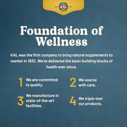 KAL Vitamin B-6 B-12 Methyl Folat ActivMelt – Vitamin-B-Komplex für Herzgesundheit, Energie und rote Blutkörperchen, mit Methyl-B12 und Folsäure (DFE), natürlicher Beerengeschmack, 60 Mikrotabletten